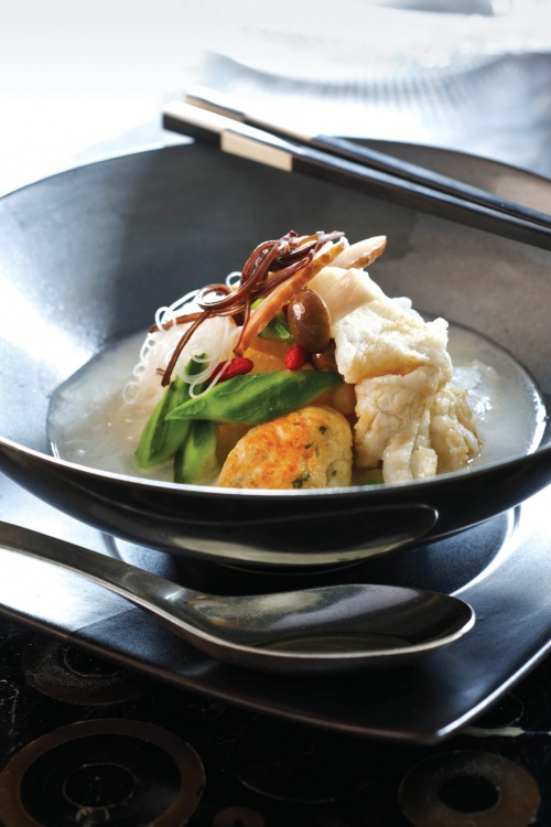Fish-soup vermicelli is a favourite at Sevva in Central
